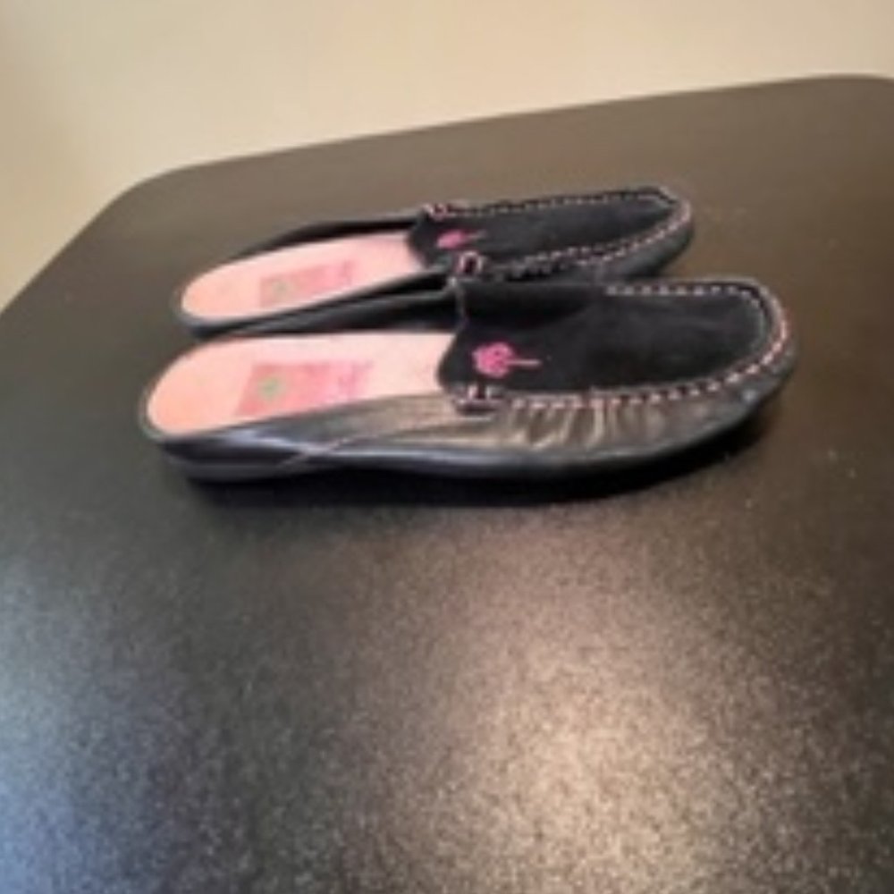 Lilly Pulitzer size 6 black moccasins loafer